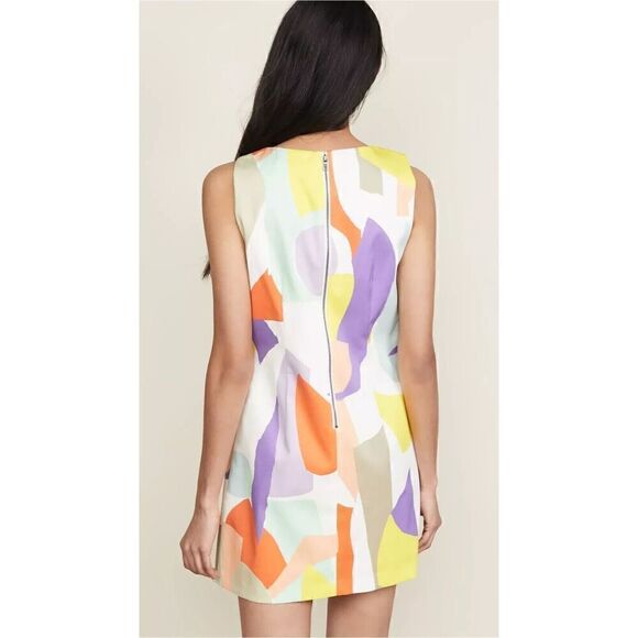 Alice + Olivia Mini Dress Cotton Clyde Printed A-Line Shift Size 14 NEW $285 - Picture 5 of 7